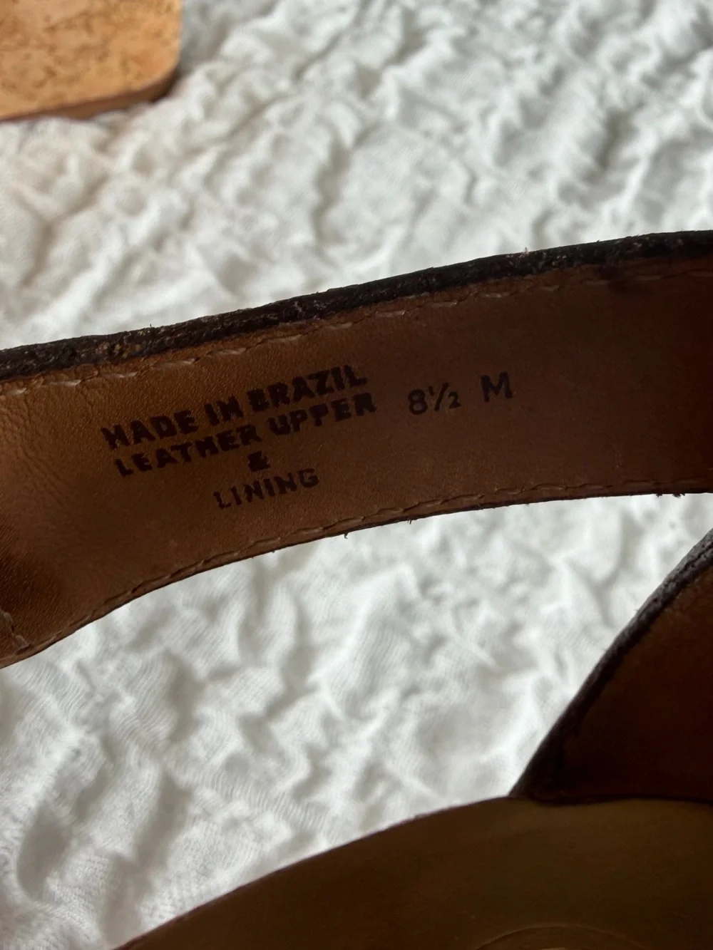 Tory Burch Leather Annamarte Strappy Cork Wedge Sandals Size 8.5